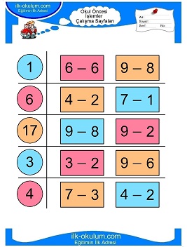 Çocuklar İçin toplam işlemi yaprak testleri 